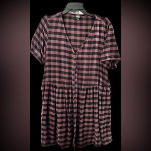 3 for $24! Oversized Flannel Dress